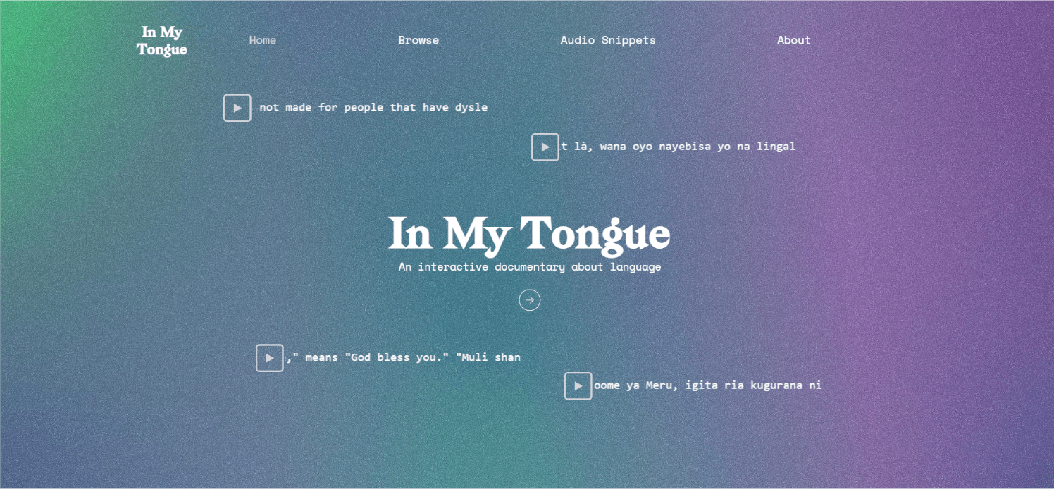 In My Tongue banner
